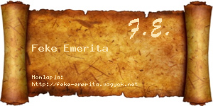 Feke Emerita névjegykártya
